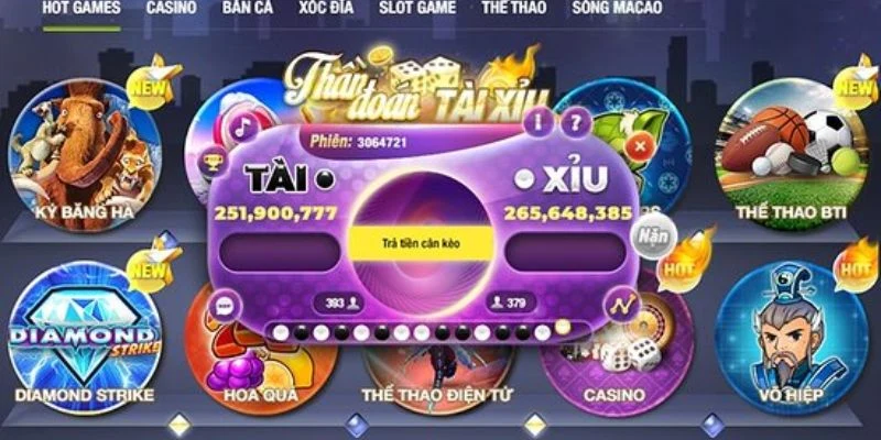 Phân loại một số tựa game tài xỉu tại bet88